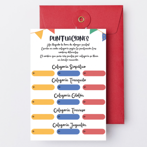 Tarjeta Puntuaciones Nº2 - Imagen 4