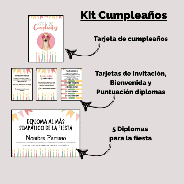 Kit para cumpleaños de mascota Nº1 - Imagen 2