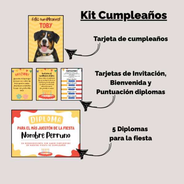 Kit para cumpleaños de mascota Nº2 - Imagen 2